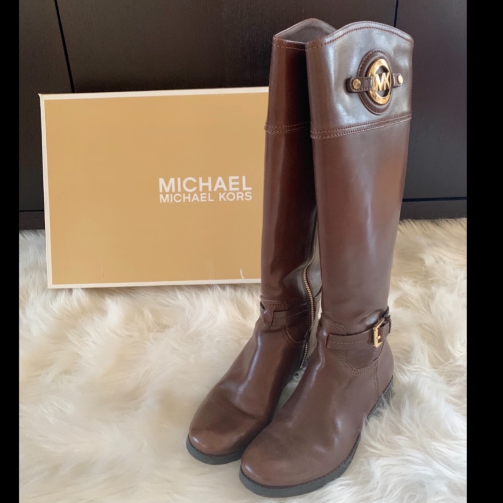 Michael Kors Stockard Leather Riding Boots